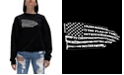LA Pop Art Women's Word Art Pledge of Allegiance Flag Crewneck Sweatshirt